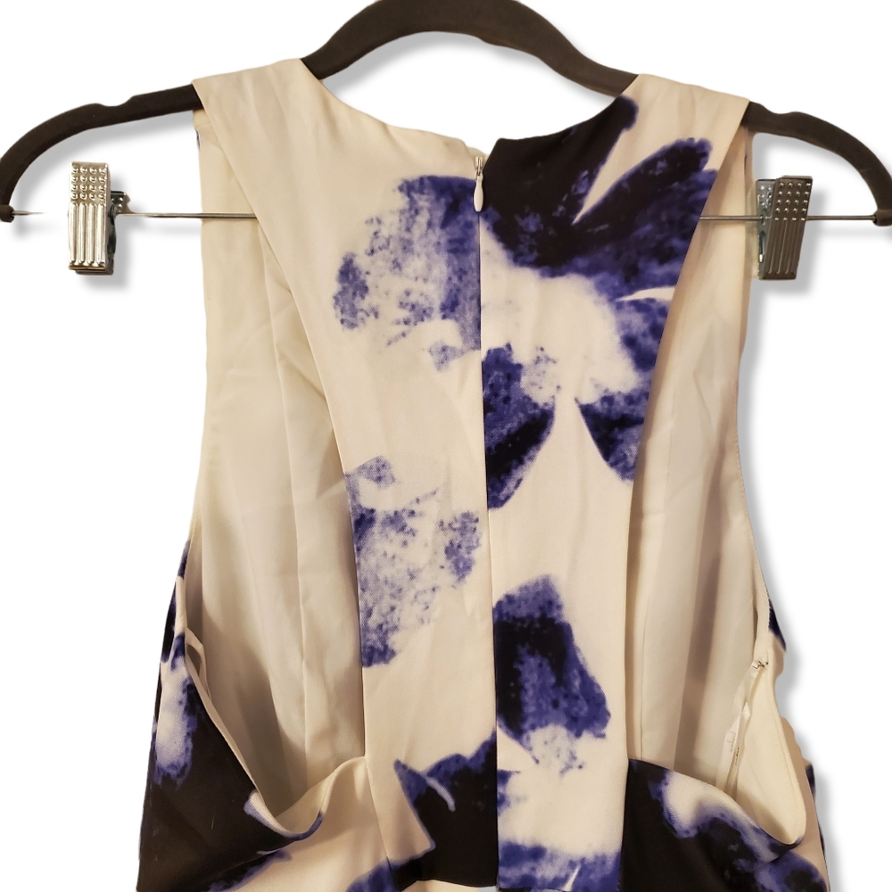 Lulu's Seeing Chic Blue and Ivory Skater Dress - Picture 8 of 8